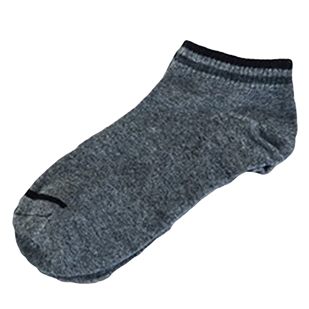 Dark Gray Летние мужские хлопковые короткие носки для мужчин, бизнес хип-хоп мужские креативные полосатые хлопковые удобные носки для скейтборда в стиле Харадзюку Z0225 - Цвет: Dark Gray