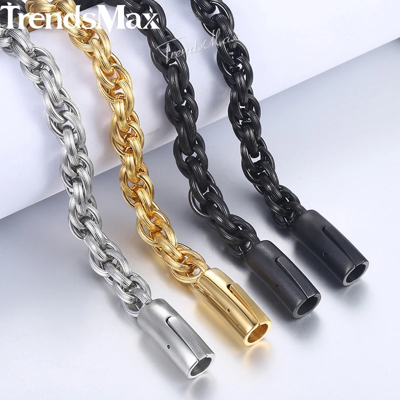 Мужской браслет KKBM153 из нержавеющей стали золотой черный|bracelet stainless steel|mens bracelets