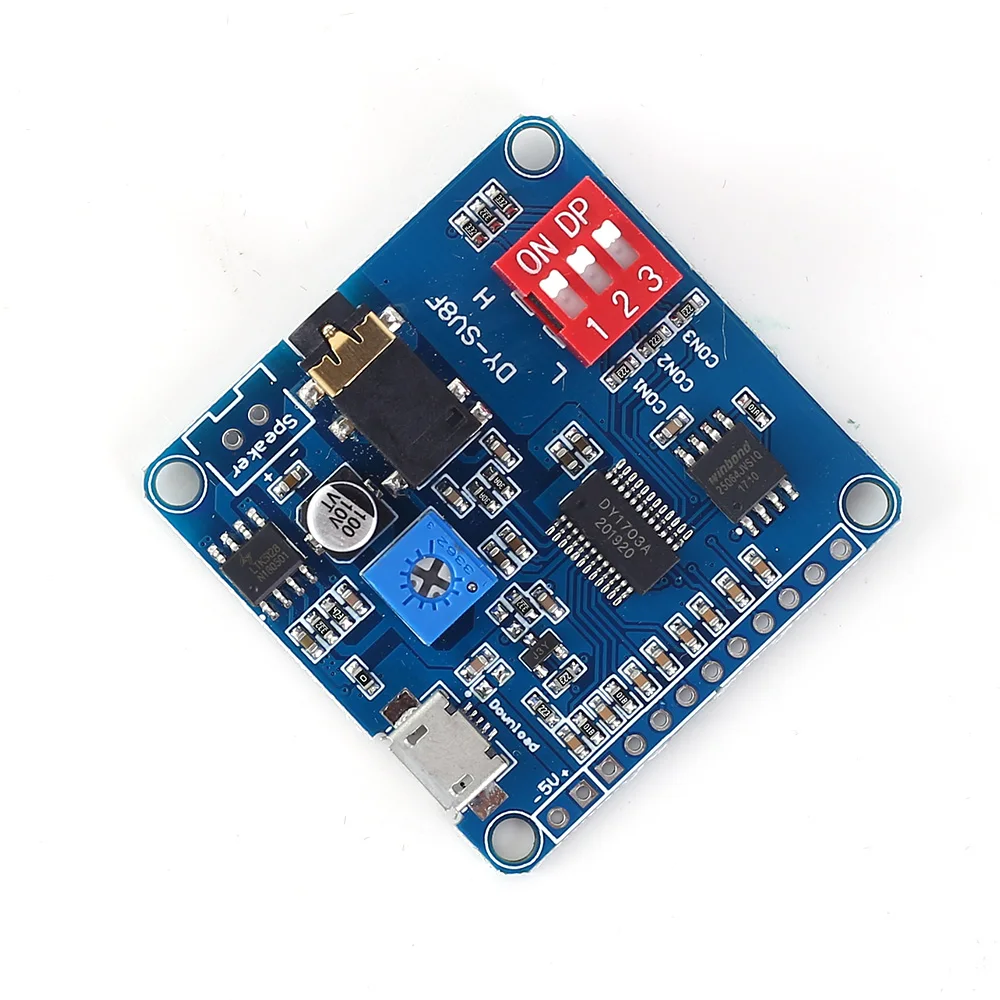 Модуль воспроизведения голоса DY-SV8F DC 5 В mp3-плеер UART I/O усилитель триггера класса D