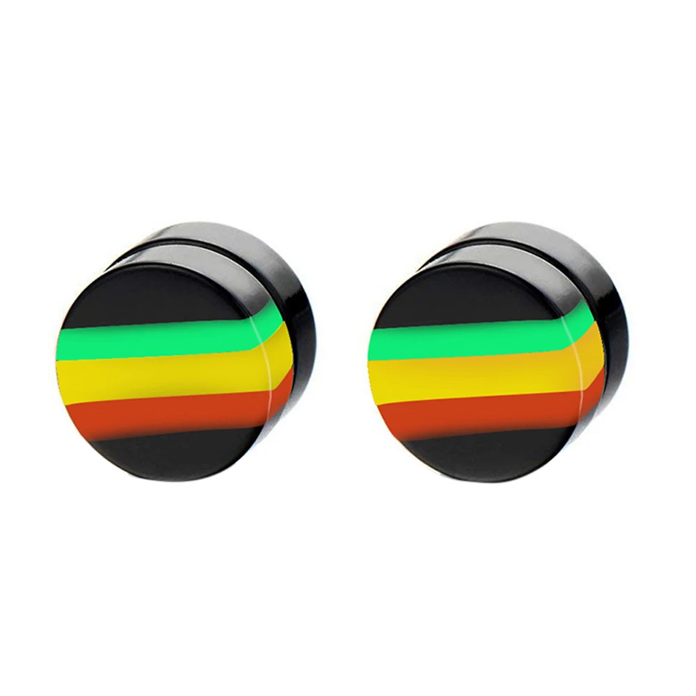 Магнитные серьги для мужчин и женщин простые круглые акриловые сережки без