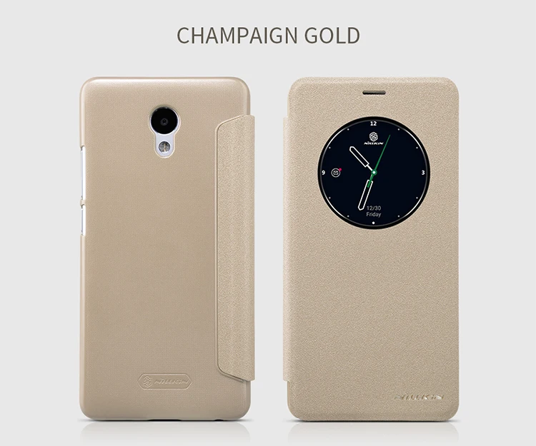 Чехол для Meizu M5 Note, серия Nillkin Sparkle, чехол из искусственной кожи, флип-чехол для Meizu M5 Note с окошком обзора, 5,5 дюйма