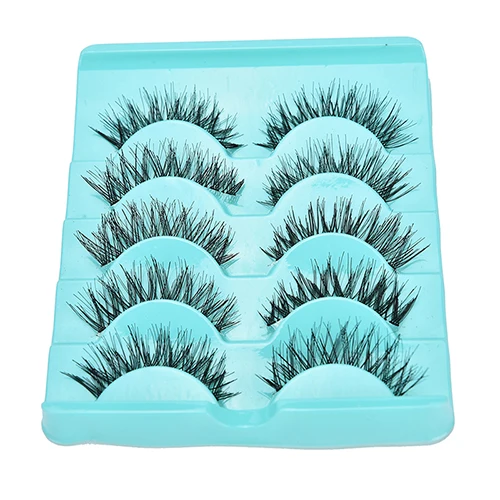 5 пар/лот Новый Для женщин леди из мягкой натуральной ресницы макияж ручной