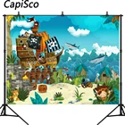 Capisco пиратский остров сцена Детский День Рождения фотография фоны на заказ фотографические фоны для фотостудии