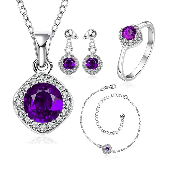 

Silver plated jewelry sets, sterling-silver-jewelry jewelry set /QXNYINLL A037-D Earring429 Necklace463 Ring326-8