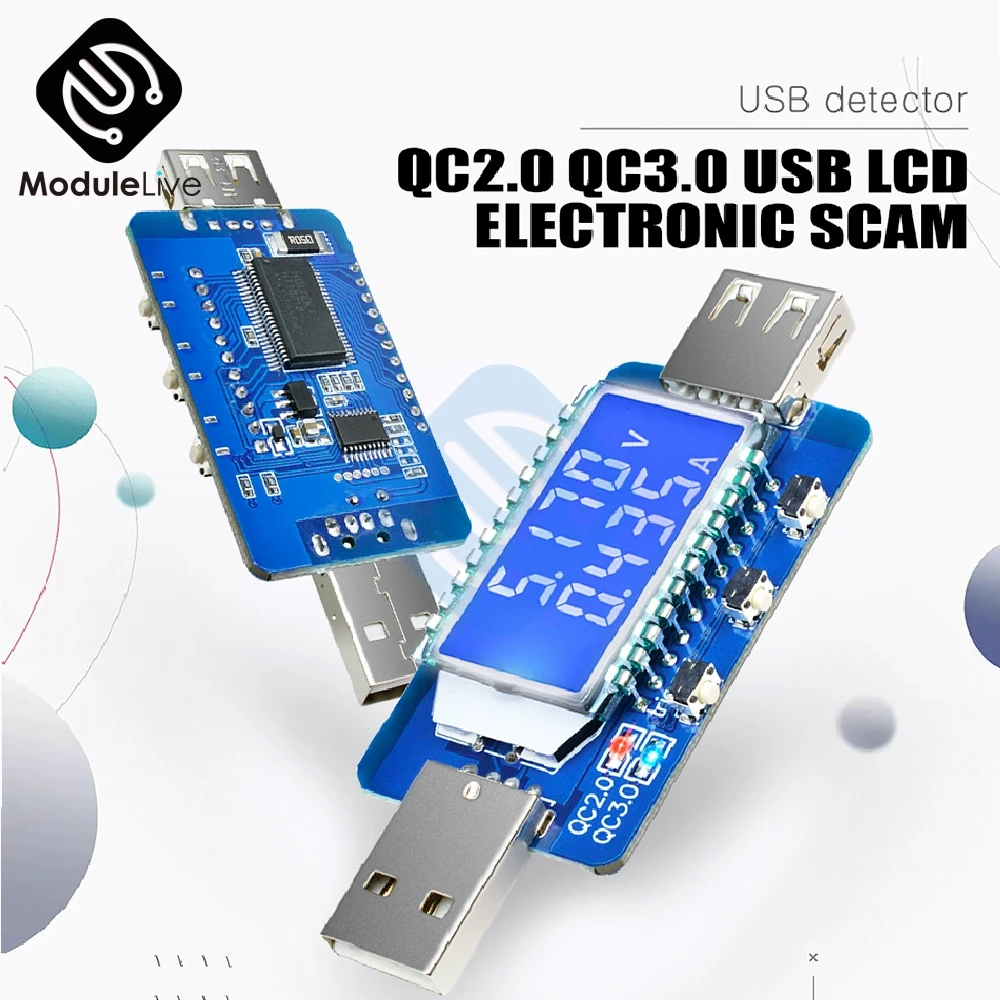 USB детектор ЖК цифровой дисплей измеритель напряжения тока тестер быстрое