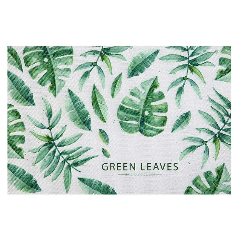 Цифровая печать зеленый Растительный мультфильм ПВХ Западная Подушка