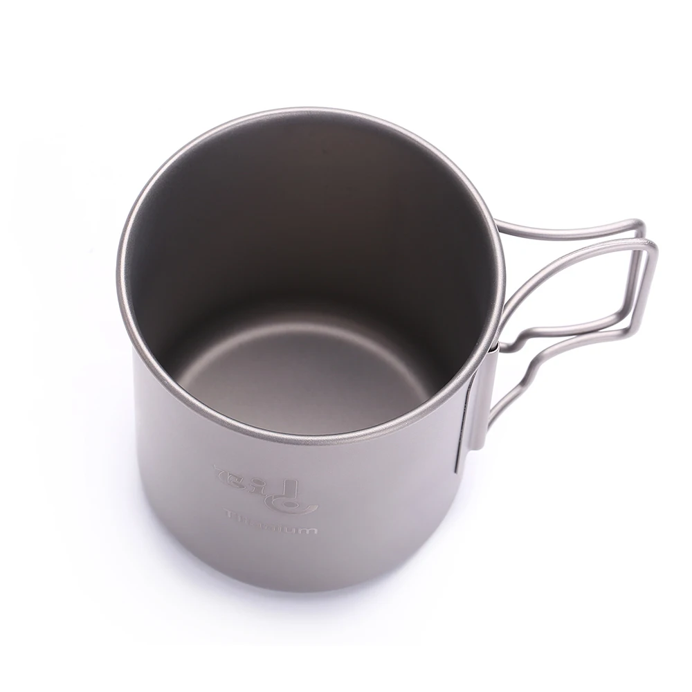 Уличная посуда титановая Складная чашка сверхлегкая Титановая портативная чаша