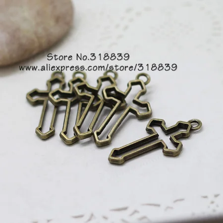 Подвеска в виде религиозного Креста из металлического сплава три цвета 30 шт./лот