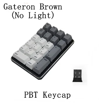 Все новые Magicforce Smart 21 ключ 2,4G Беспроводная Механическая цифровая клавиатура ноутбук, настольный компьютер, беспроводная клавиатура - Цвет: Gateron Brown PBT