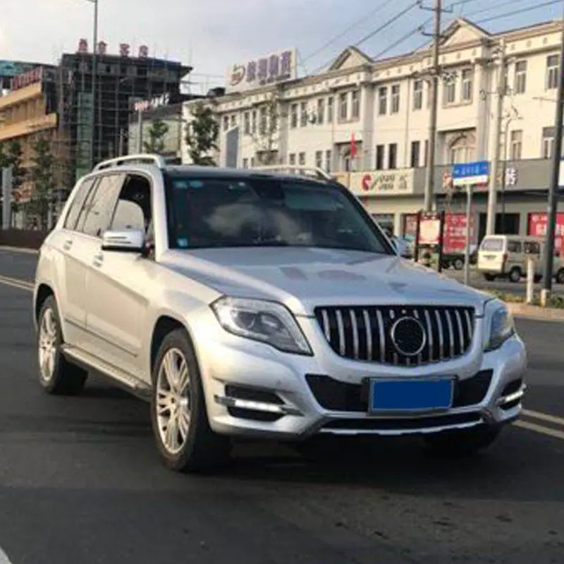 X204 решетка Серебристая эмблема переднего бампера gt gtr гриль для benz x204 glk 2013