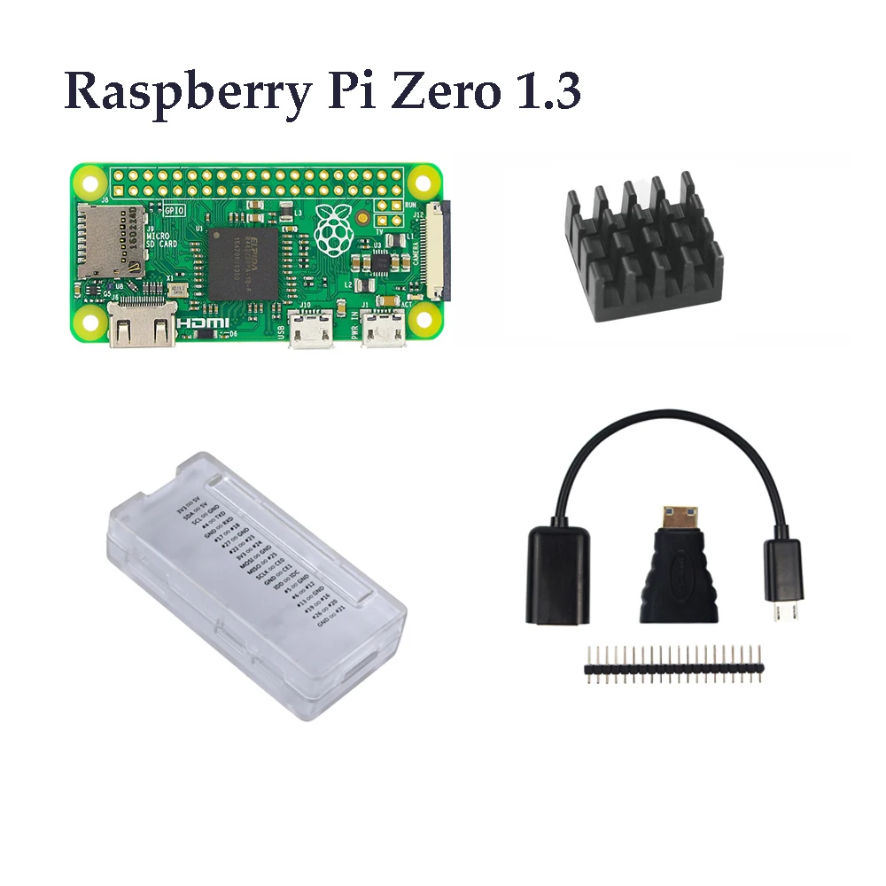 Raspberry Pi Zero/Zero W начальный комплект RPi Zero 1 3 плата + карта 16 ГБ адаптер питания чехол