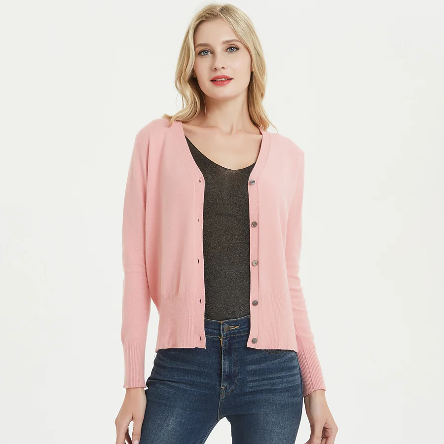 Women's Cardigan Long Sleeve Shell button Down Basic Classic Soft Knit Sweater |