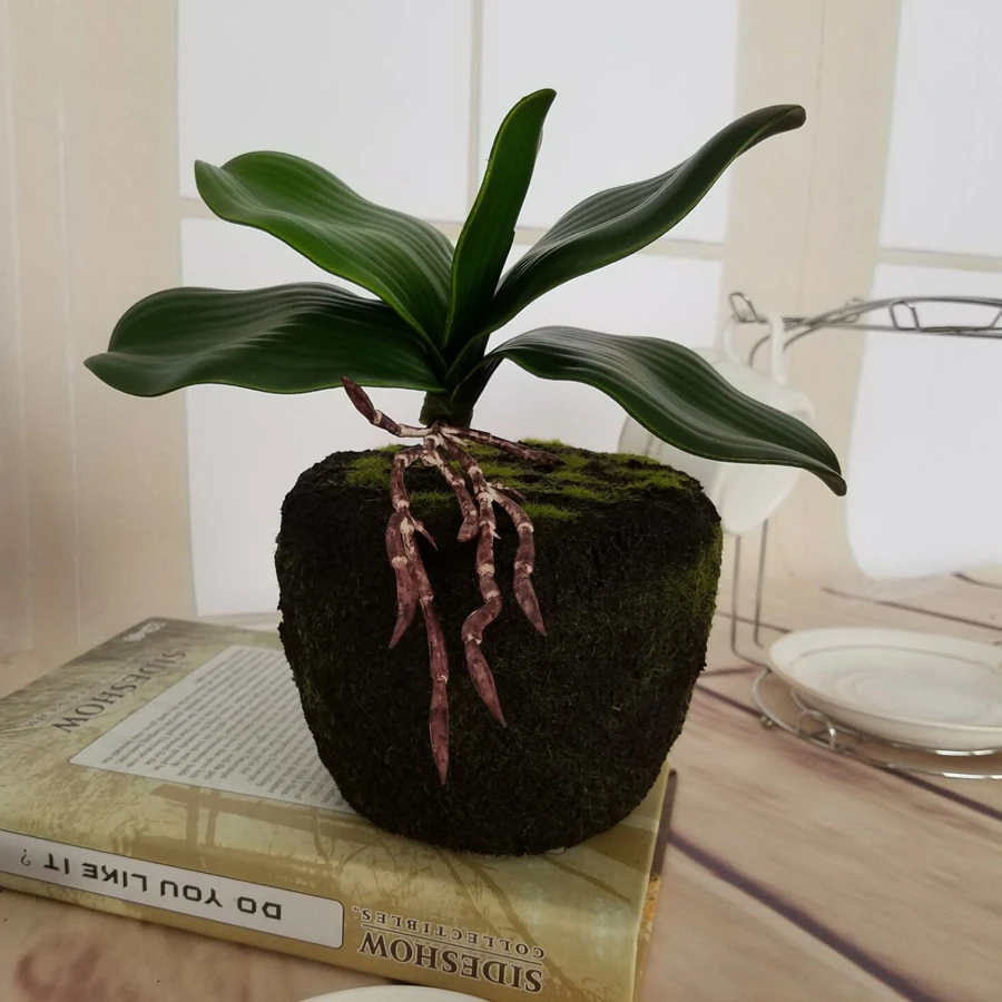 1 шт. настоящий сенсорный Искусственный растительный фаленопсис лист шелковое