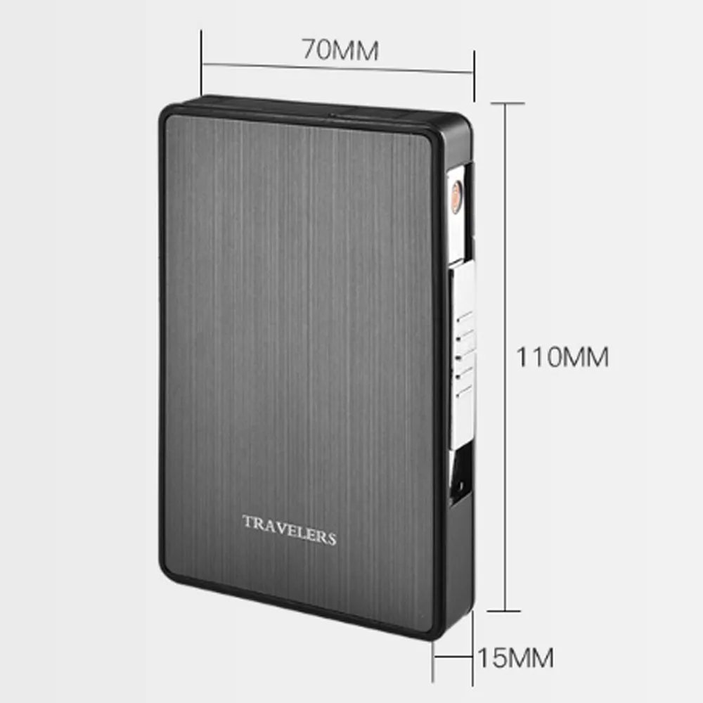 100 шт USB Зажигалка чехол для 16 сигарет с длиной 100 мм и диаметром 5 мм