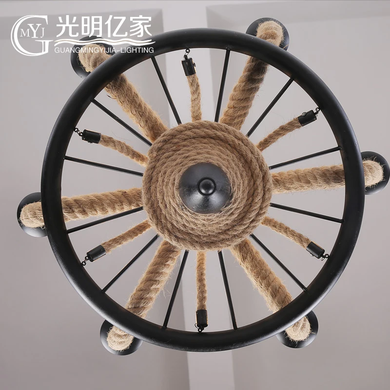 Американский Железный художественный промышленный подвесной светильник в стиле