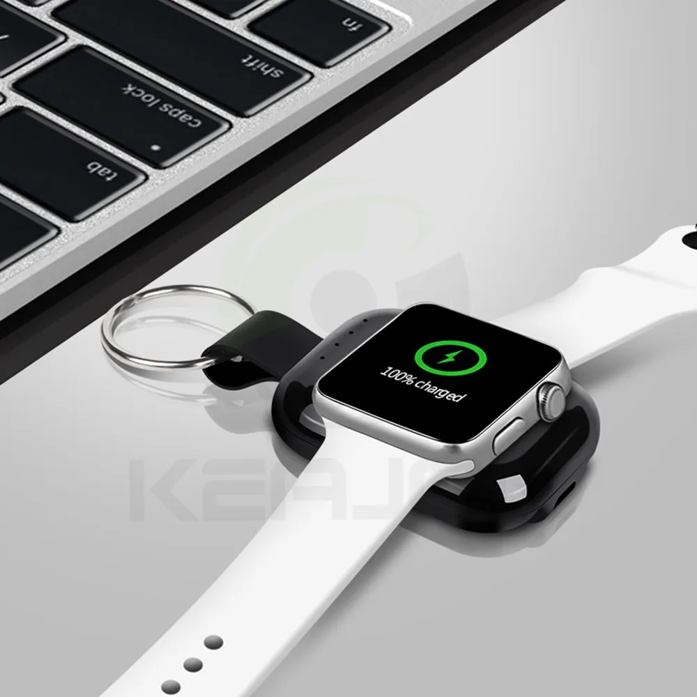 Keajor для Apple Watch 1 2 3 4 Беспроводное зарядное устройство Внешний аккумулятор 700 мАч Удобное Зарядное устройство для Apple Watch