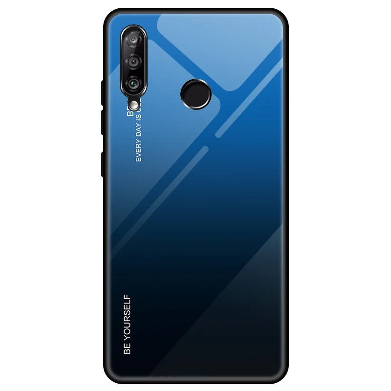 7 Для huawei honor 10i чехол из закаленного стекла с градиентом Твердый чехол для P Smart Plus honor 10 lite P Smart Z стеклянная задняя крышка - Цвет: 7