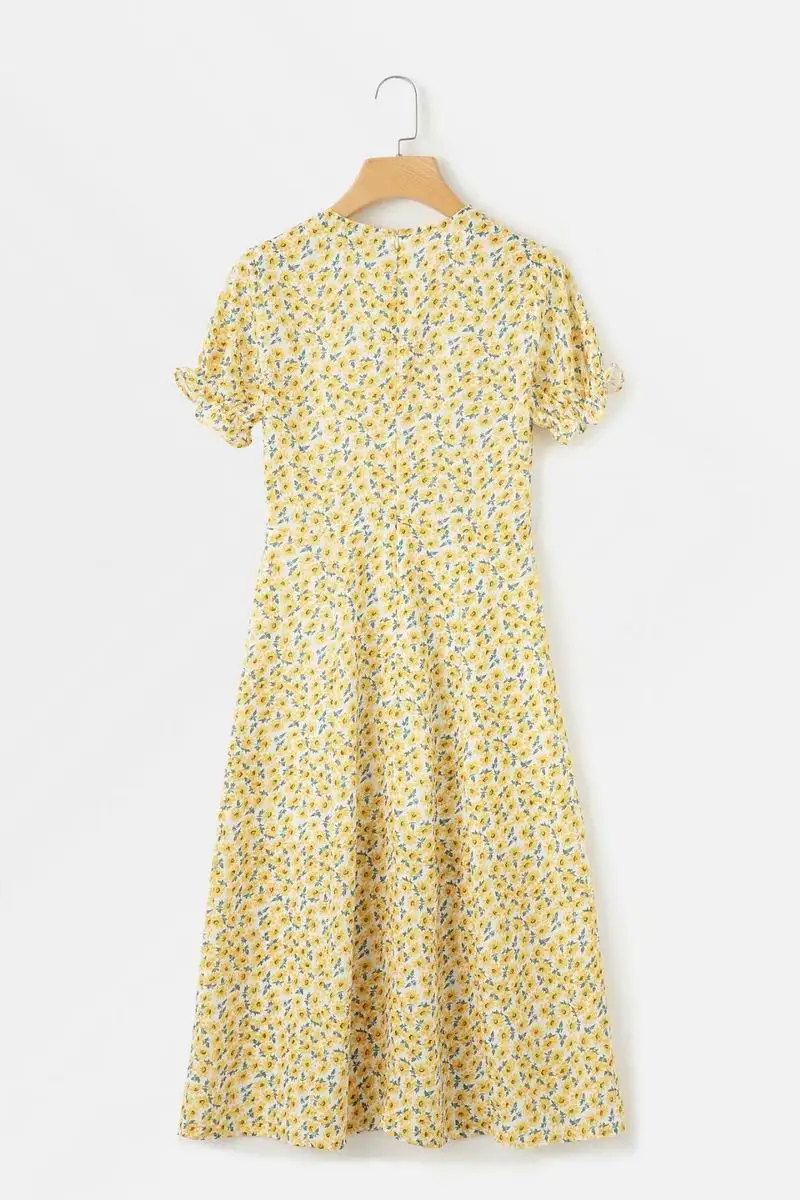 Летнее платье с цветочным рисунком новинка 2019 модный крохотный цветок принты