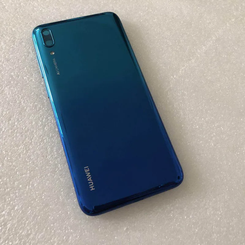 Чехол для huawei Y9 /Enjoy 9 plus, задняя крышка для батареи, чехол с боковой кнопкой питания, стеклянная линза для камеры, задний корпус