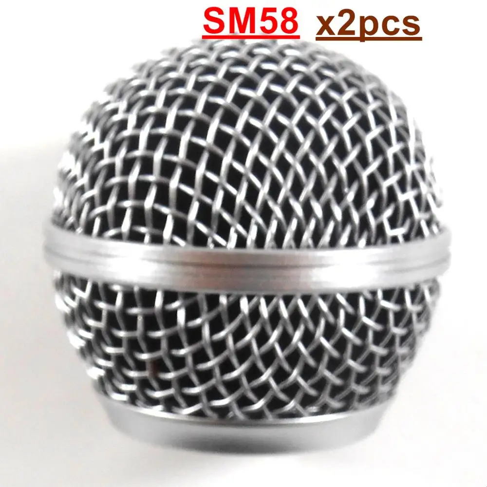 2pcs High Quality Replacement Ball Head Mesh Microphone Grille Accessories for Shure BETA58 SM58 SM58S SM58LC
