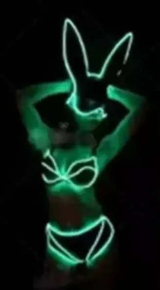 green costume mask Танцор ночной клуб бар музыкальный фестиваль DJ танцевальная Команда ГОГО освещенный светодиодный светильник маска кролика костюм - Цвет: green costume mask