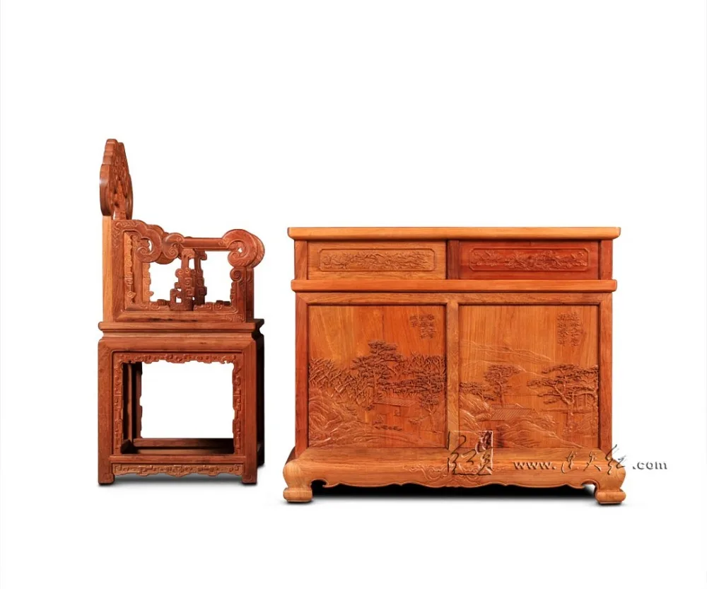 Китайский стиль классическая мебель палисандр офисные столы набор гостиной