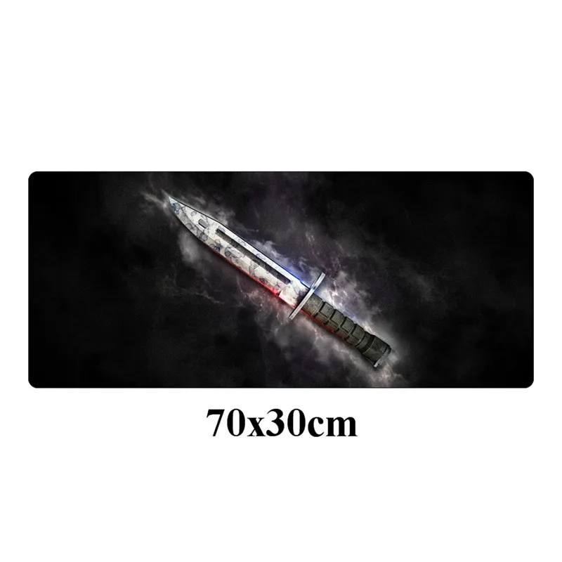 Белый CS GO игровой коврик для мыши Большой 70x30 см счетчик Strike клавиатура настольный коврик офисный компьютер нескользящий замок край коврик для мыши - Цвет: Белый