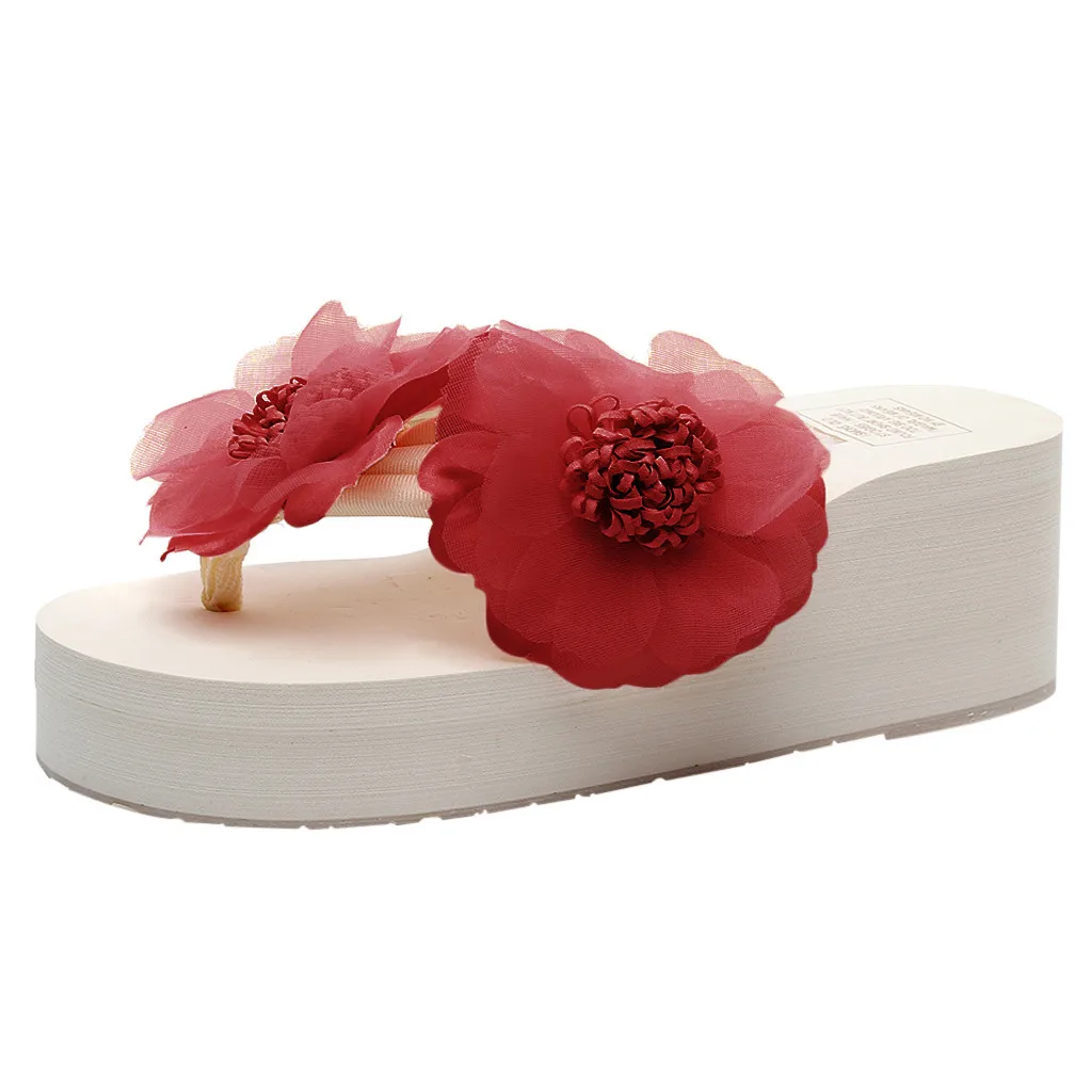 SAGACE/женские летние пляжные шлепанцы с цветочным принтом Модные Нескользящие