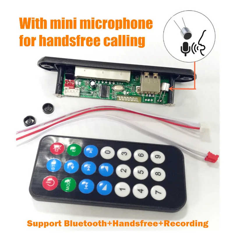 Автомобильный Bluetooth-радиоприемник MP3-плеер с функцией Hands-Free микрофоном поддержка