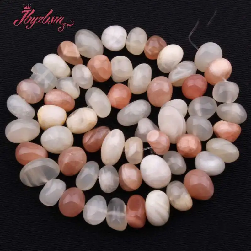 

5x7-7x11mm Irregular Shape Multicolor Moonstone Natural Stone Beads For DIY Necklace Bracelet Jewelry Making 15" Free shipping