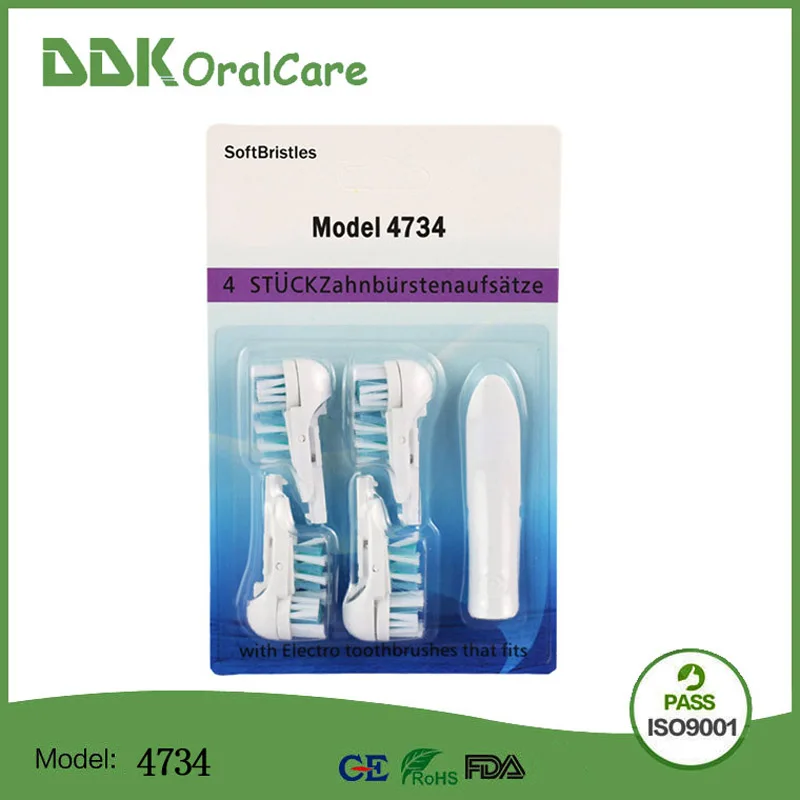 40pc/10Pack DDKOralcare 4734 Electric Toothbrush Heads Dual Clean Soft-Bristled For Oral B Cross Action | Бытовая техника