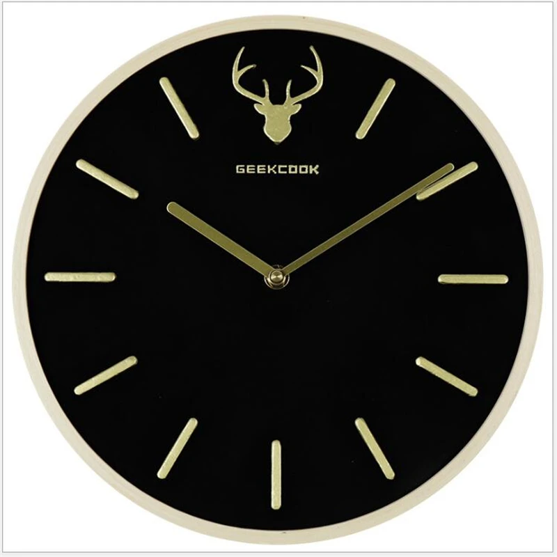 Geekcook New Wall Clocks Large Clock Activated Carbon Wooden Simple Nordic Creative Home Decoration | Дом и сад