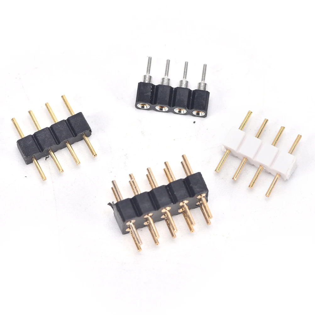20 шт./лот 4 pin иглы RGB Разъем Мужской Женский адаптер для 3528 5050 SMD светодиодные