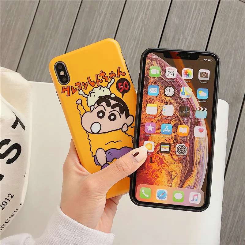 Cute Cartoon Crayon Shin chan Phone Cases For iPhone 8 7 6S 6 S Plus Case Silicon Soft TPU Cover X XS MAX XR |