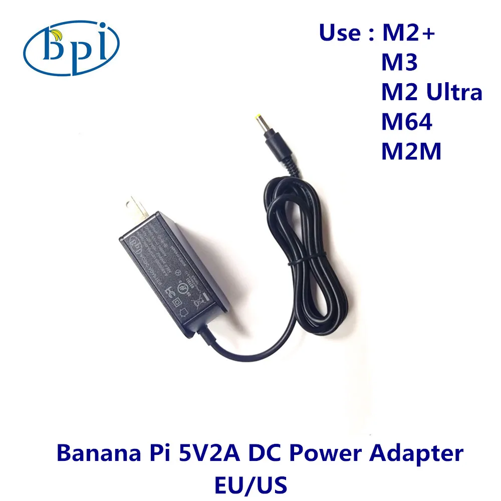 Адаптер для бананов Pi M2 +/M3/M64/M2 Ultra 5V2A DC US/EU | Компьютеры и офис