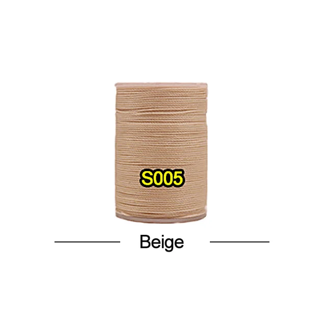 Beige 40 цветов на выбор, круглая вощеная нить для кожевенного ремесла, профессиональный инструмент, диаметр 0,8 мм, Полиэстеровая Веревка DIY 50 м - Цвет: Beige