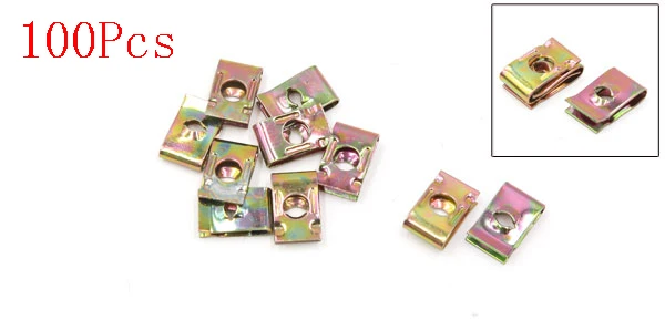 

High-Quality 100pcs Car Styling Metal Door Panel Spire Screw U-Type Clips Fastening For Lotus Elise Europa S Evora Exige