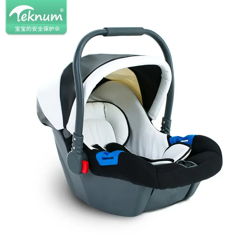 car seat Детская коляска Teknum 2 в 1 с высоким ландшафтом X, детская коляска для новорожденных, 6 детских колясок, бесплатный подарок,, для детей 0-3 лет, кожаная детская коляска - Цвет: car seat