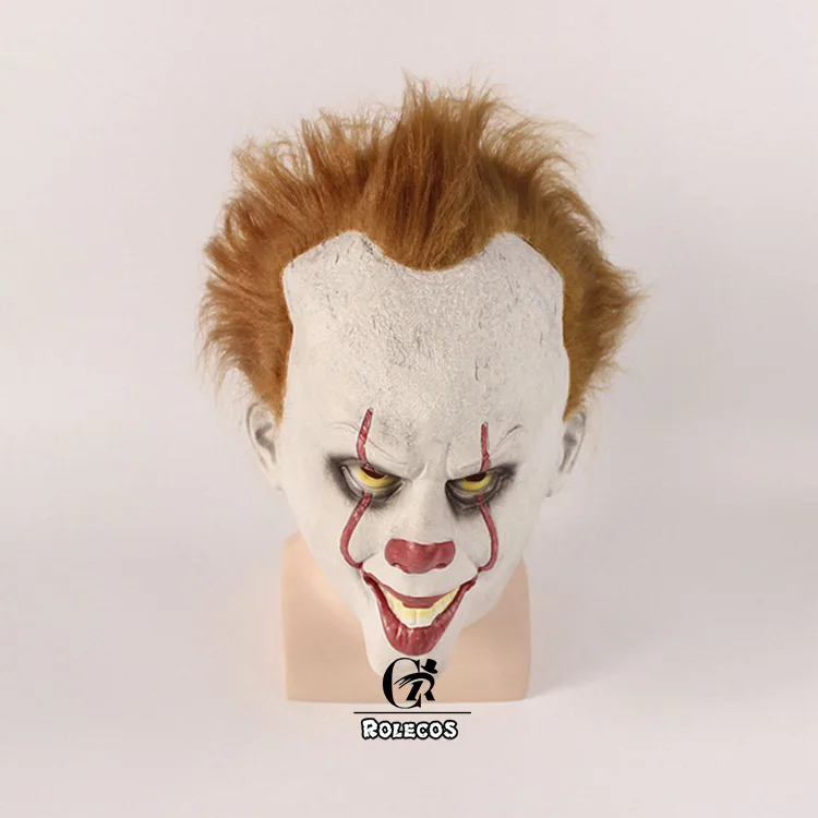 ROLECOS Stephen King's It Mask Pennywise Косплей Маска латекс террор Клоун Маска ужасов реквизит для костюмов Хэллоуин для мужчин и женщин - Цвет: Pennywise