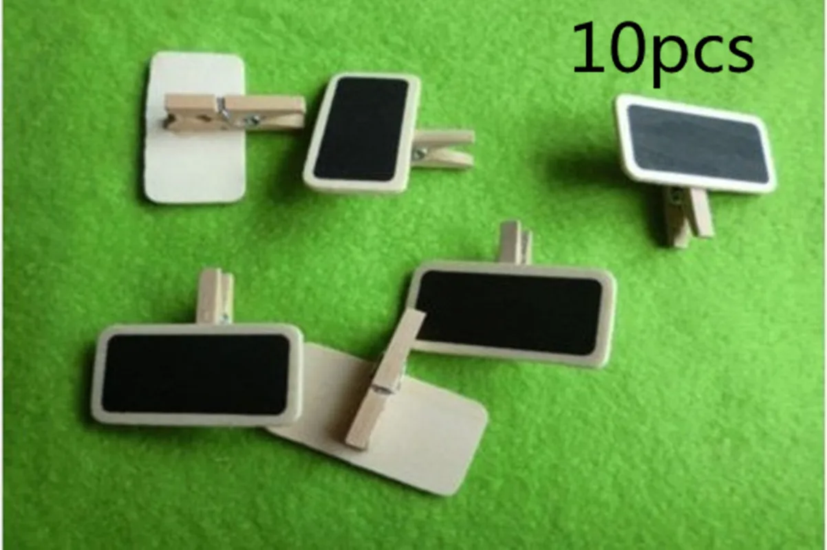 10 шт. деревянная меловая доска в форме зажима мини-зажим на доске слова сообщение