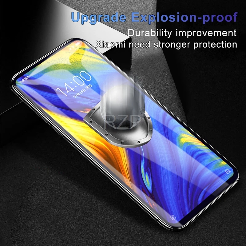 RZP 9D изогнутая защитная пленка на весь экран для Xiaomi mi 8 se lite Explore ore Mix 2 2s 3 мягкая 3D 5D