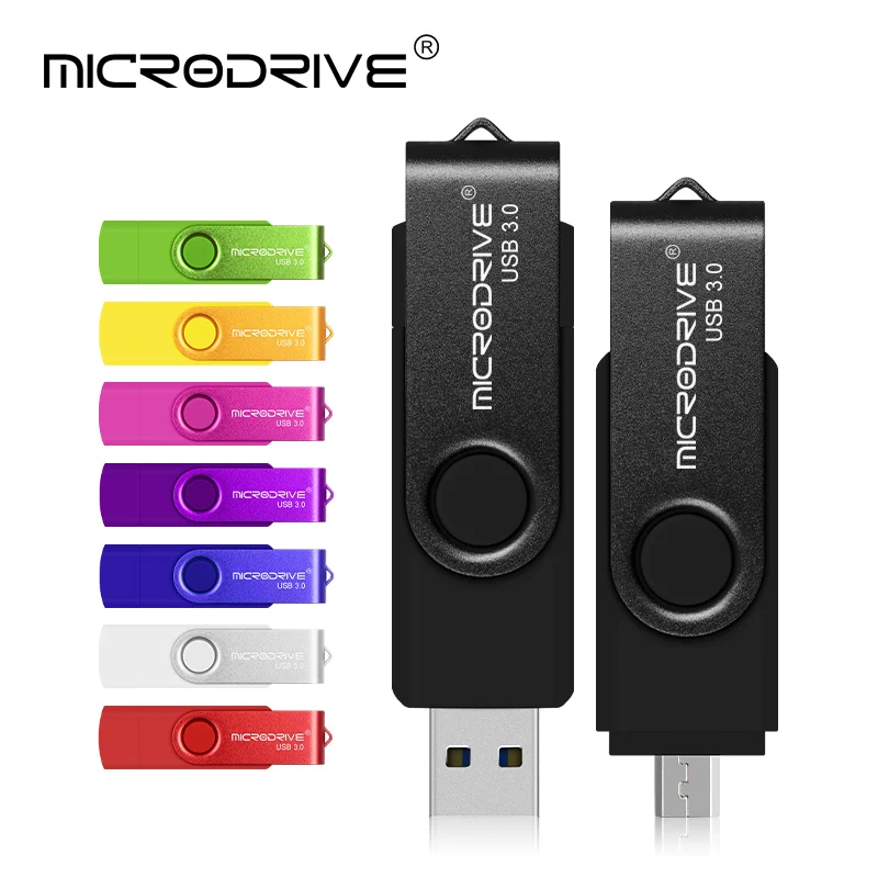 Смартфон USB флэш накопитель металлический флеш 64 Гб Флешка 32 3 0 OTG внешний micro usb