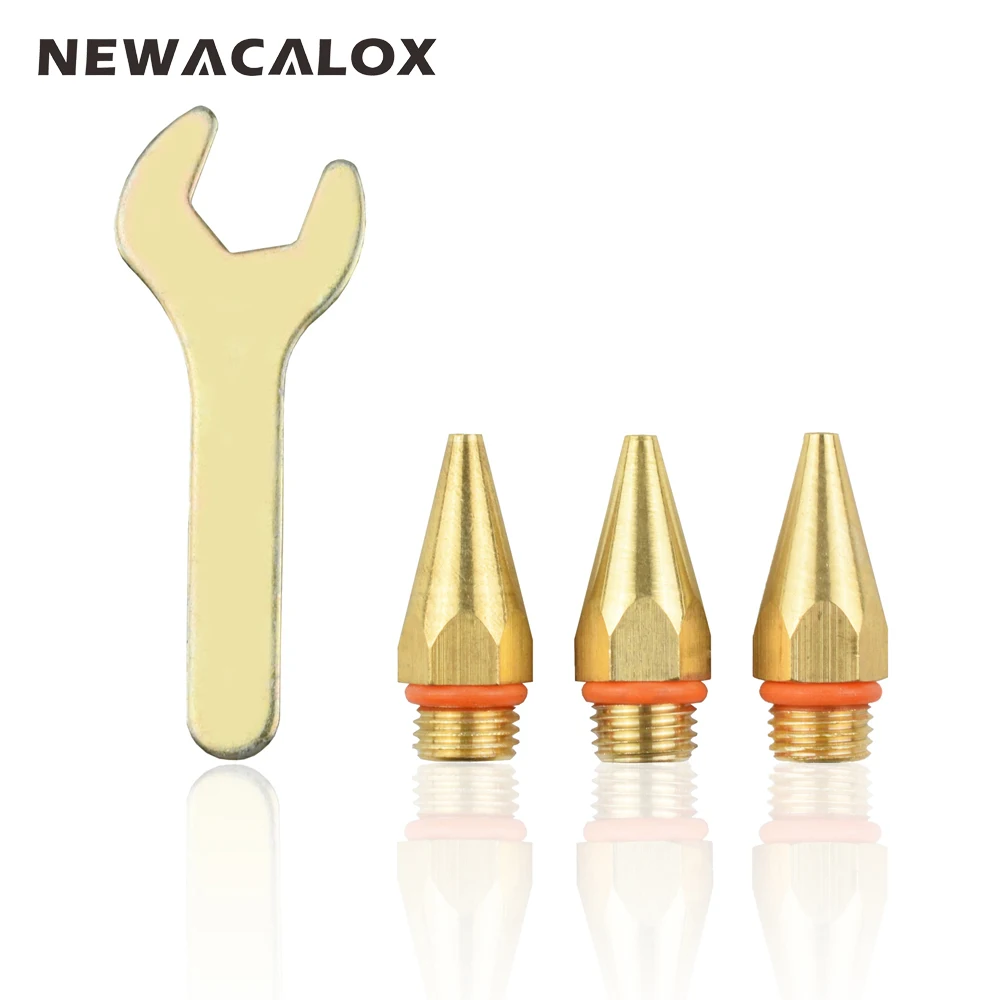 NEWACALOX большой диаметр термоклеевой пистолет сопло 1,5x70 мм 2,0x70 мм 3,0x70 мм 3 шт./лот высококачественный стальной материал - Цвет: GN32-4PC