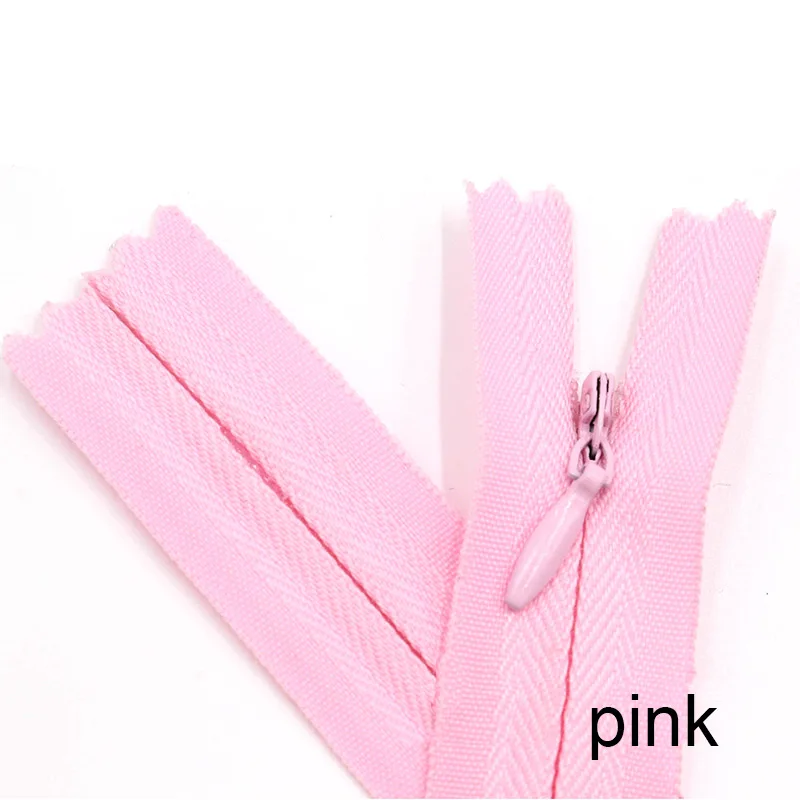 pink 10 шт. 3#45 см(18 дюймов) длина закрытые нейлоновые молнии Портной брюки застежка-молния швейные изделия ручной работы DIY аксессуары - Цвет: pink