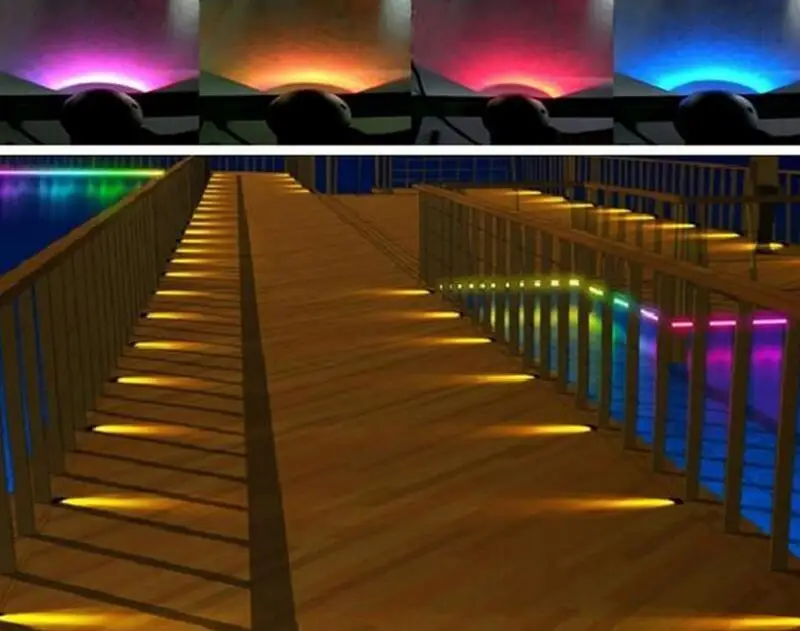 AC85V до 265В 2 Вт LED похороненный свет открытый водонепроницаемый подземный RGB
