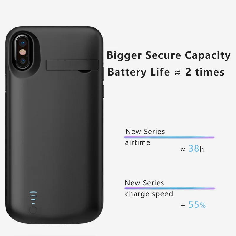 5000 мАч чехол для зарядного устройства чехол для аккумулятора для iPhone X XS чехол для зарядного устройства