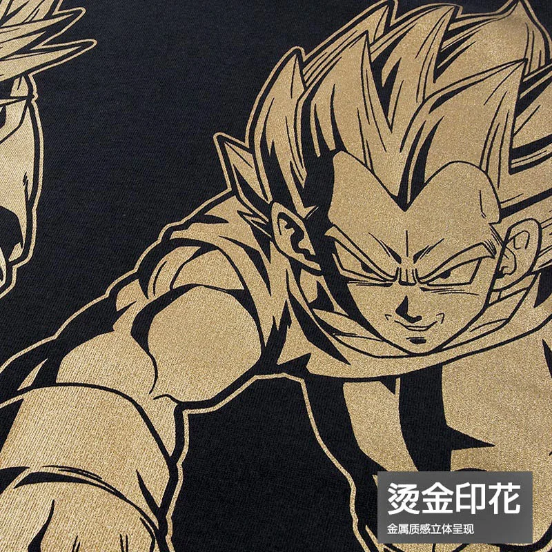 TEE7 человек Топ короткий рукав Футболка для Dragon Ball Z Аниме костюм хлопок печатных мужской Повседневное модные Размеры M-3XL футболка ткань