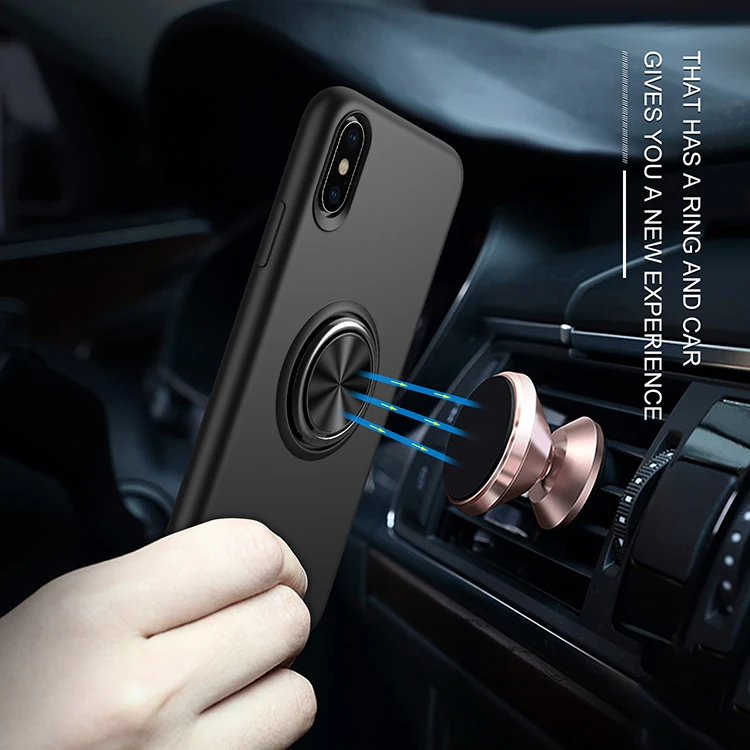 Роскошный металлический держатель для телефона iPhone XS Max чехол XR мягкий из ТПУ