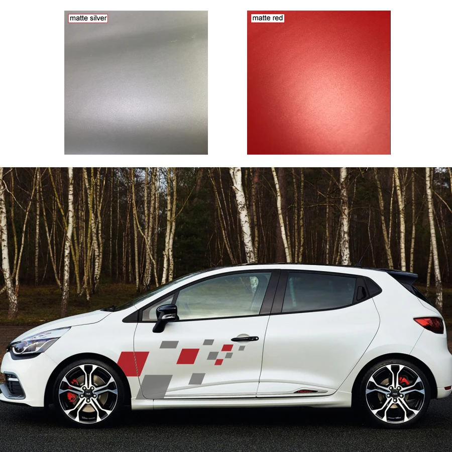 Cuostom для renault clio наклейка 2 шт. автомобильная гоночная боковая дверная сетка