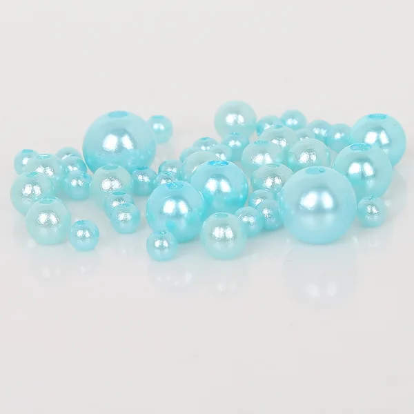 Turquoise 350 шт смешанный размер 4 mm-10mm акриловые ABS имитация жемчуга бусины Круглые свободные бусины для самостоятельного изготовления ювелирных изделий браслет ожерелье - Цвет: Turquoise